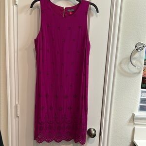 Vince Camuto Magenta Sleeveless Mini Dress
